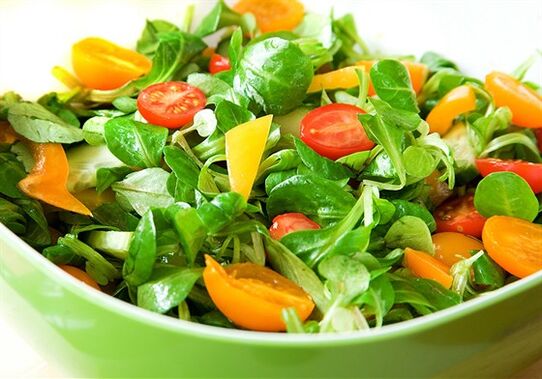 Ensalada de verduras para adelgazar nunha semana por 7 kg